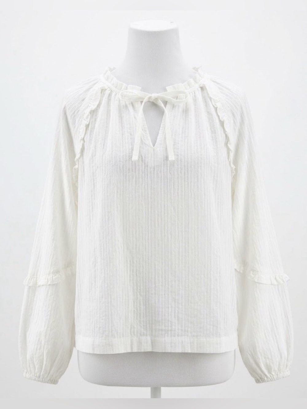 Old Navy White Tie-Neck 100% cotton size L